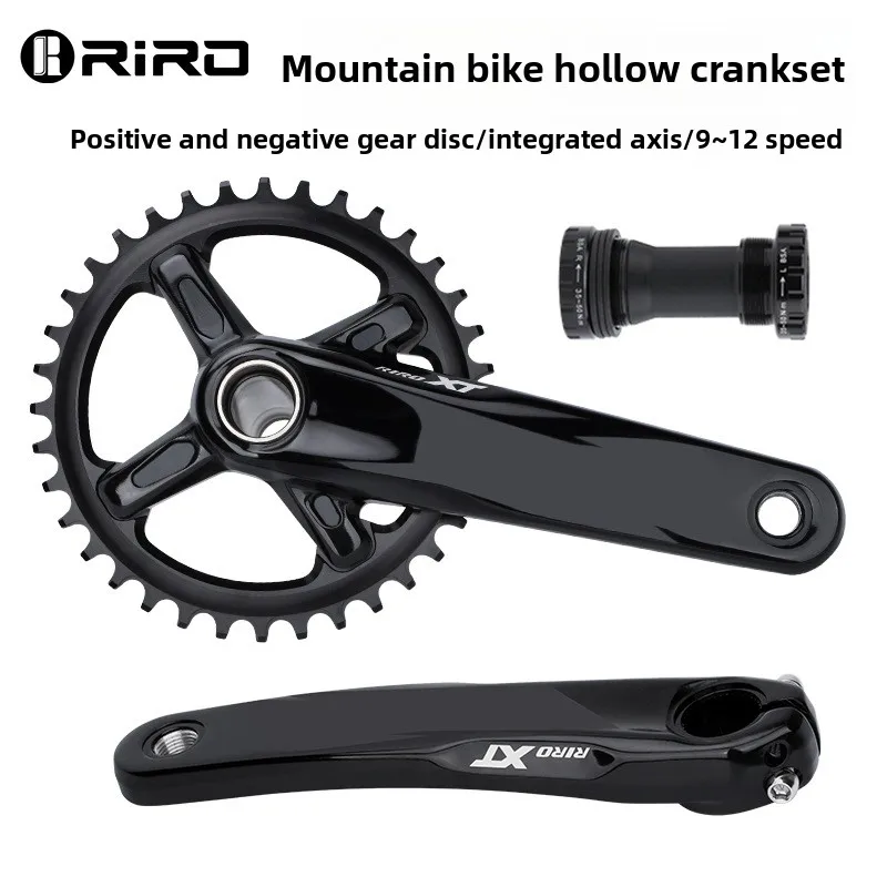 

RIRO XT mountain bike tooth plate hollow integrated crank 10/11/12 S speed positive and negative tooth single and double disc