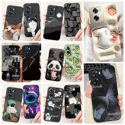 For Oppo A57 A77 A57s A57e A77s 4G 5G Phone Case Soft Matte Silicone Capa Realme V23 Funda Cartoon Panda Back Cover Oppo A56s