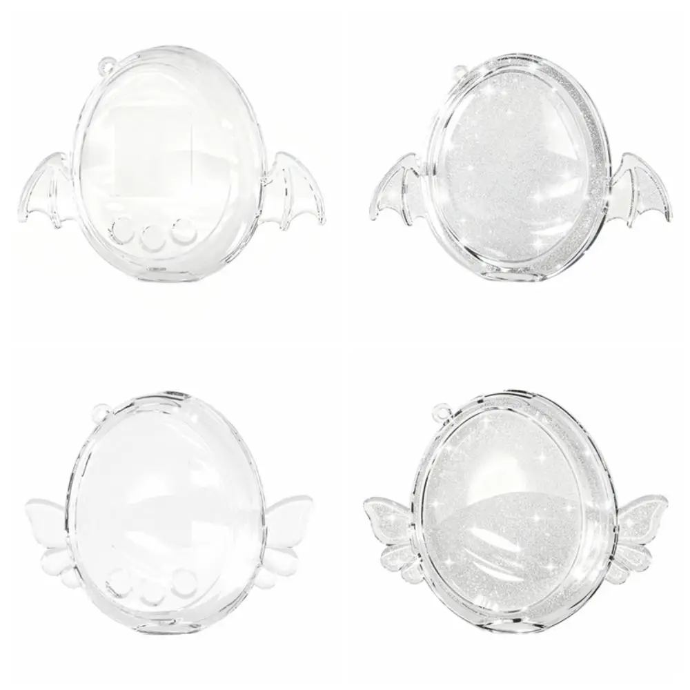 Clear Protective Case PC Shockproof Hard Cover Skin Anti-drop with Wings Replacement Shell for Tamagotchi Meets/Tamagotchi On