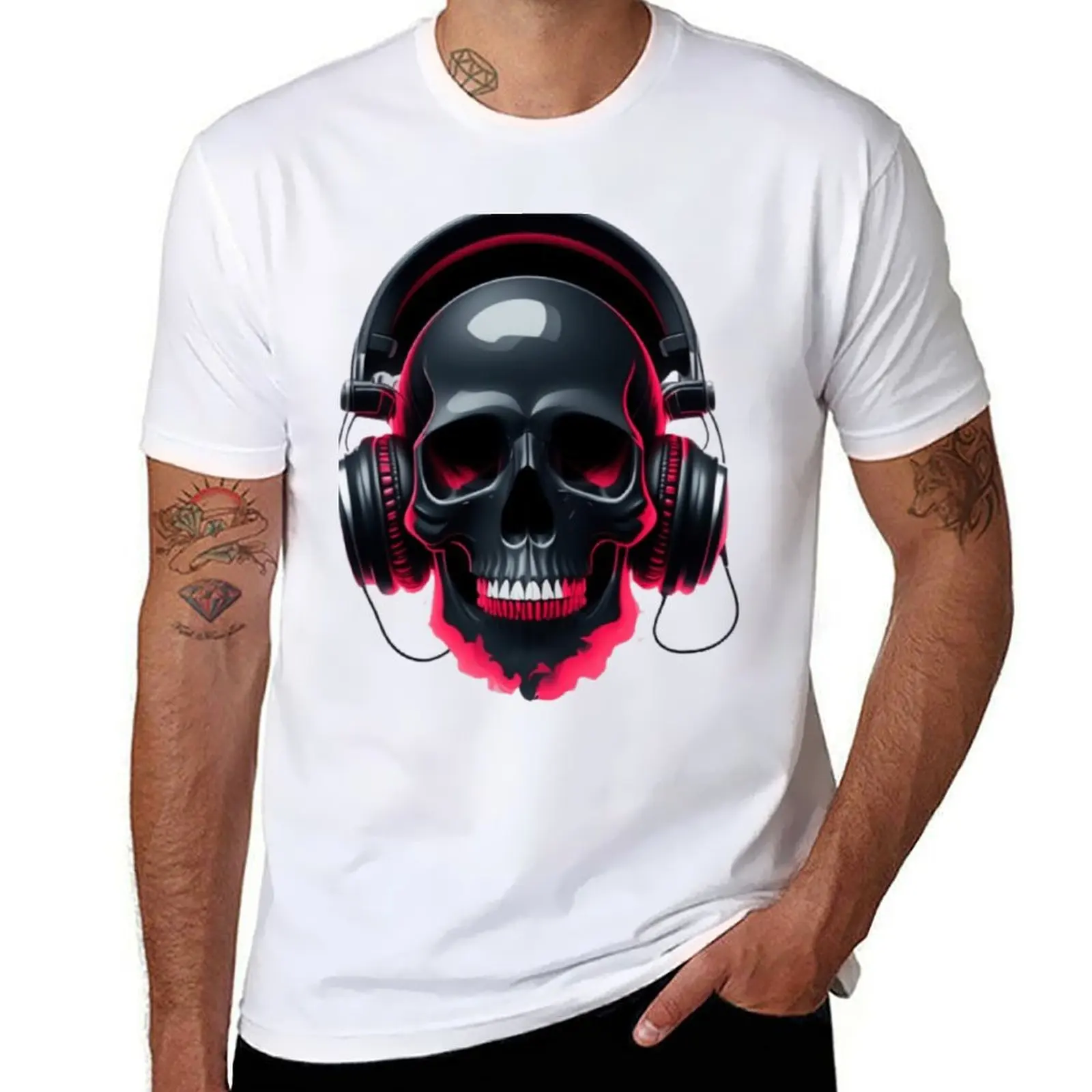 

high T-Shirt brand shirts shirts 100% t man Gamer t luxury Skull quality cotton