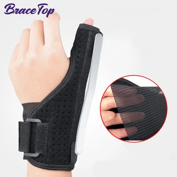 BraceTop 의료 스포츠 손목 엄지 손가락 손 지원 손가락 홀더 철강 부목 안정제 관절염 손목 터널 보호대 중괄호