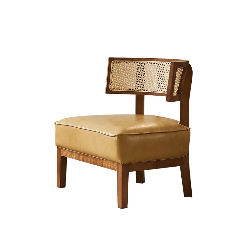 

Rattan solid wood balcony small table and chair three-piece set coffee shop milk tea shop commercial furniture rattan chair coff