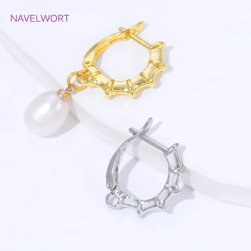 18K Gold Plated Smooth Earring Hooks Ear Wire Fastener For Earring Making,Brass Earwires Hooks,DIY Jewelry Making Supplies view 4