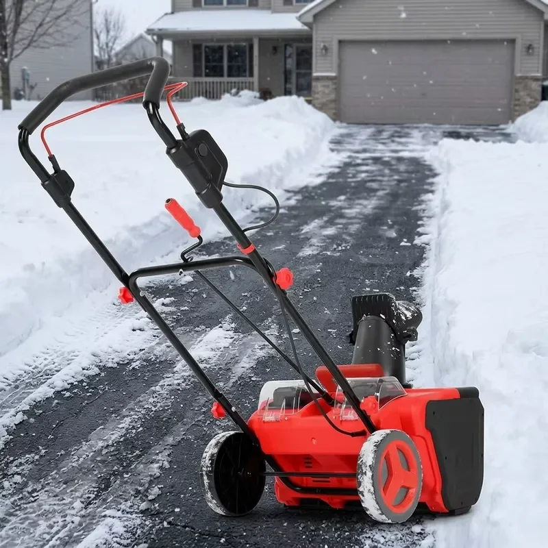 Electric Snow Shovel Folding Hand Push Carbon Steel Blade 13.5kg Lightweight Household Winter Cleaning Tool for Driveway