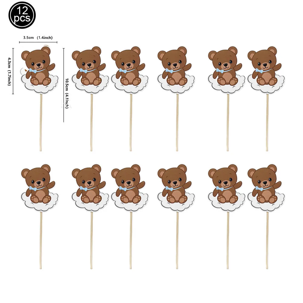 Blue Brown Bear Theme Party Decoration 7\