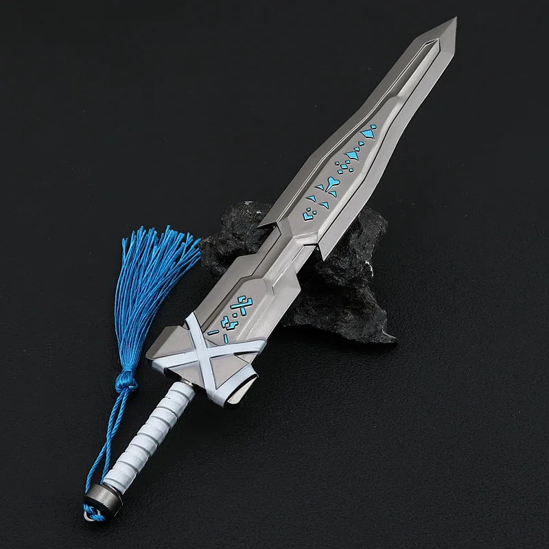 22 cm/8.66 pollici Dungeon Periferiche di Gioco Terra Pietra Spada Gigante Shadowless katana coltello In Metallo Artigianato Regalo Giocattoli Ornamenti Modelli