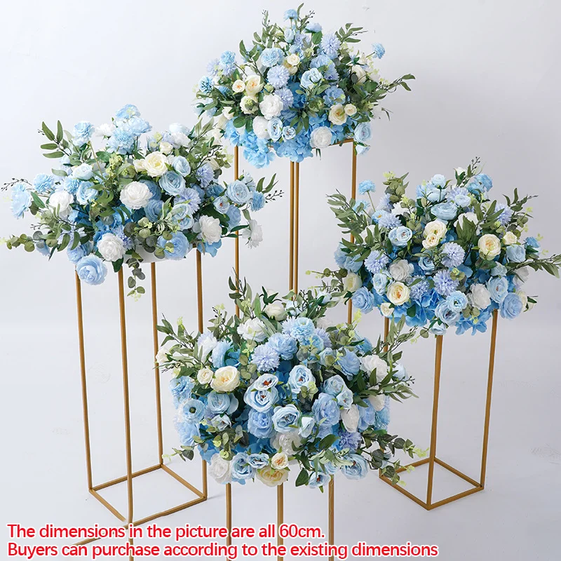 Maßgefertigter 60CM Künstlicher Rosenball für Hochzeitsdekoration, Hotel-Bankettsaal-Deko, Bühnenrequisiten, Eukalyptus-Blumenarrangement – Detail 6