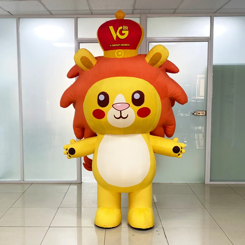 Aviation advertising custom inflatable mascot inflatable walking clothing cute inflatable lion clothing