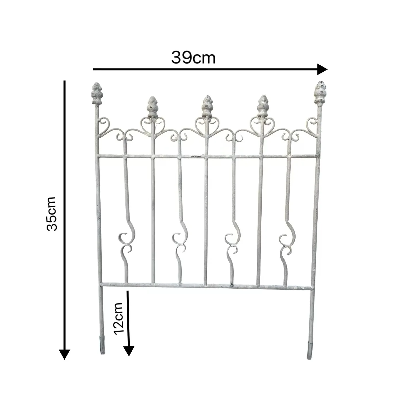 Vintage Metal Garden Border Fence Decorative Flower Bed Edging Rustic Outdoor Plant Border Panel Yard Decor
