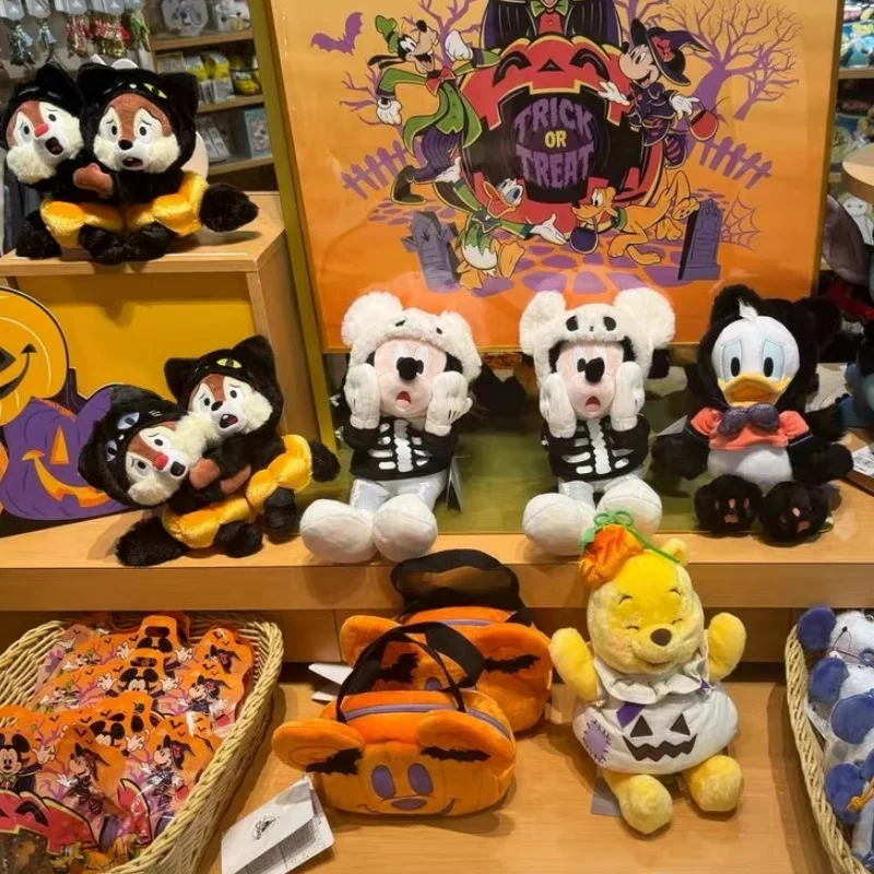 Halloween Series Stitch Mickey Chititi Cross Dressing Plush Doll For Girls Festival Gifts Cute Toy Figure Pendant Decoration