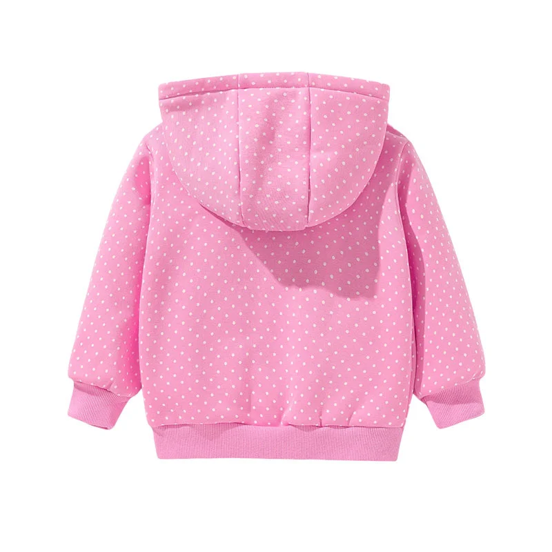 Jumping Meters 2-7T New Arrival Fleece Inside Boys Girls Outwear Zipper Jackets Hooded Coats Animals Toddler Coats Clothing