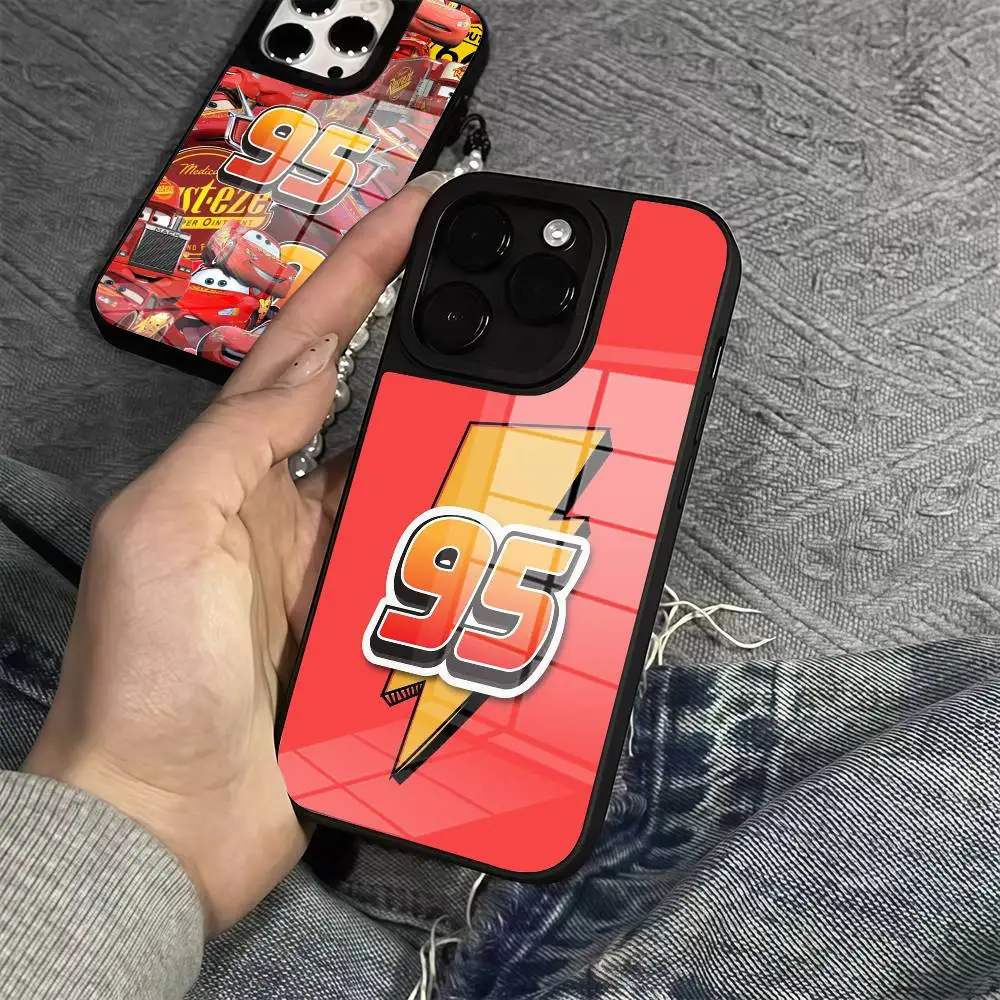 

Cars Lightning M-McQueen 95 Phone Case Phone Case Glass Cover For Iphone 16 15 14 12 11 13 Pro Max Mini Puls Attraction CASE