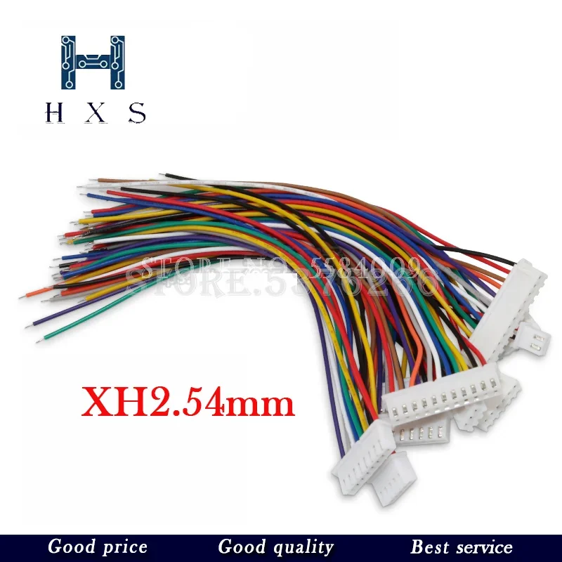 10Sets JST XH2.54 XH 2.54mm Wire Cable Connector 2/3/4/5/6/7/8/9/10 Pin Pitch Male Female Plug Socket 20cm Wire Length 26AWG