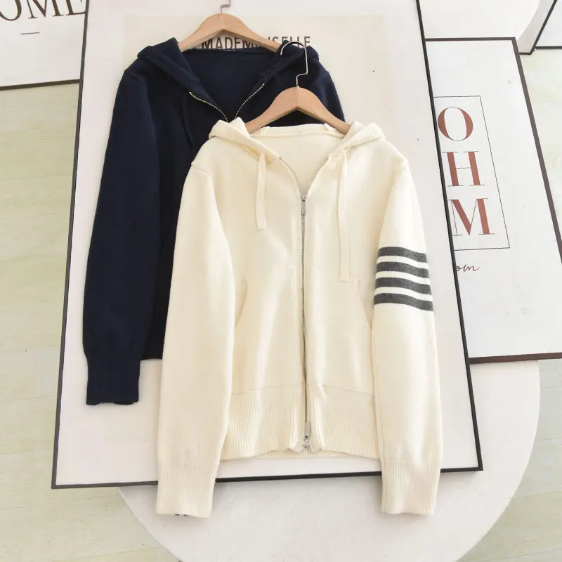 

Вязаный свитер с капюшоном Ele, универсальный, повседневный, весна 2025 г., высококачественный дизайн, женская вязаная карточка Faion Premium Quali...