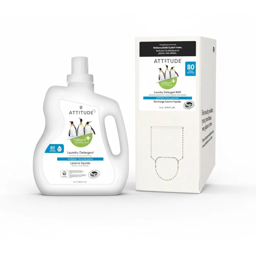 

Plant-Based Laundry Detergent Bundle - Vegan, Hypoallergenic for Sensitive Skin, HE Compatible, 135.2 Fl Oz Total