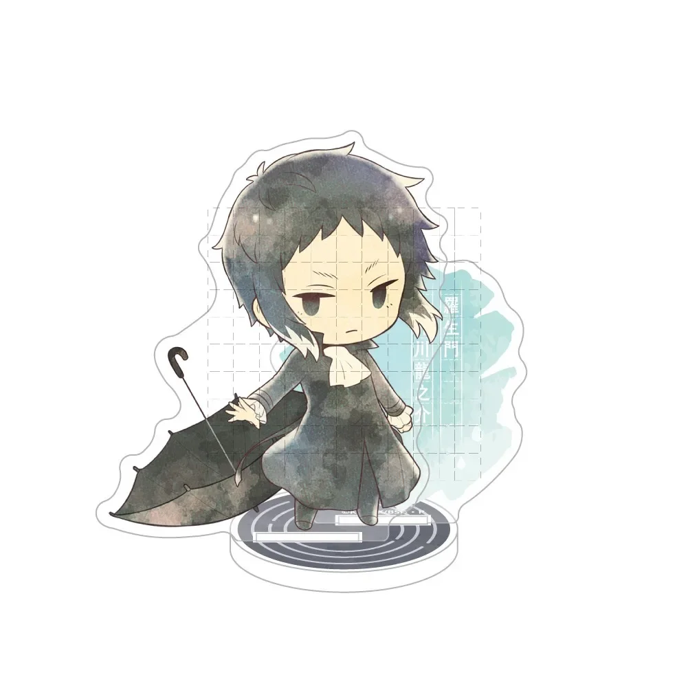 Fukuzawa Yukichi Dazai Osamu Nakajima Atsushi Acrílico Stand Boneca, Anime Mini Figura Modelo Placa, Presente Toy Cosplay
