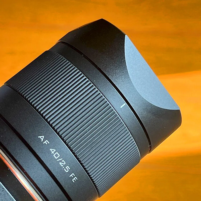 Diseño para Viltrox 40mm F2.5 25mm F1.7 35mm F1.7 56mm F1.7 Parasol cuadrado de metal de bayoneta con tapa de metal gratis