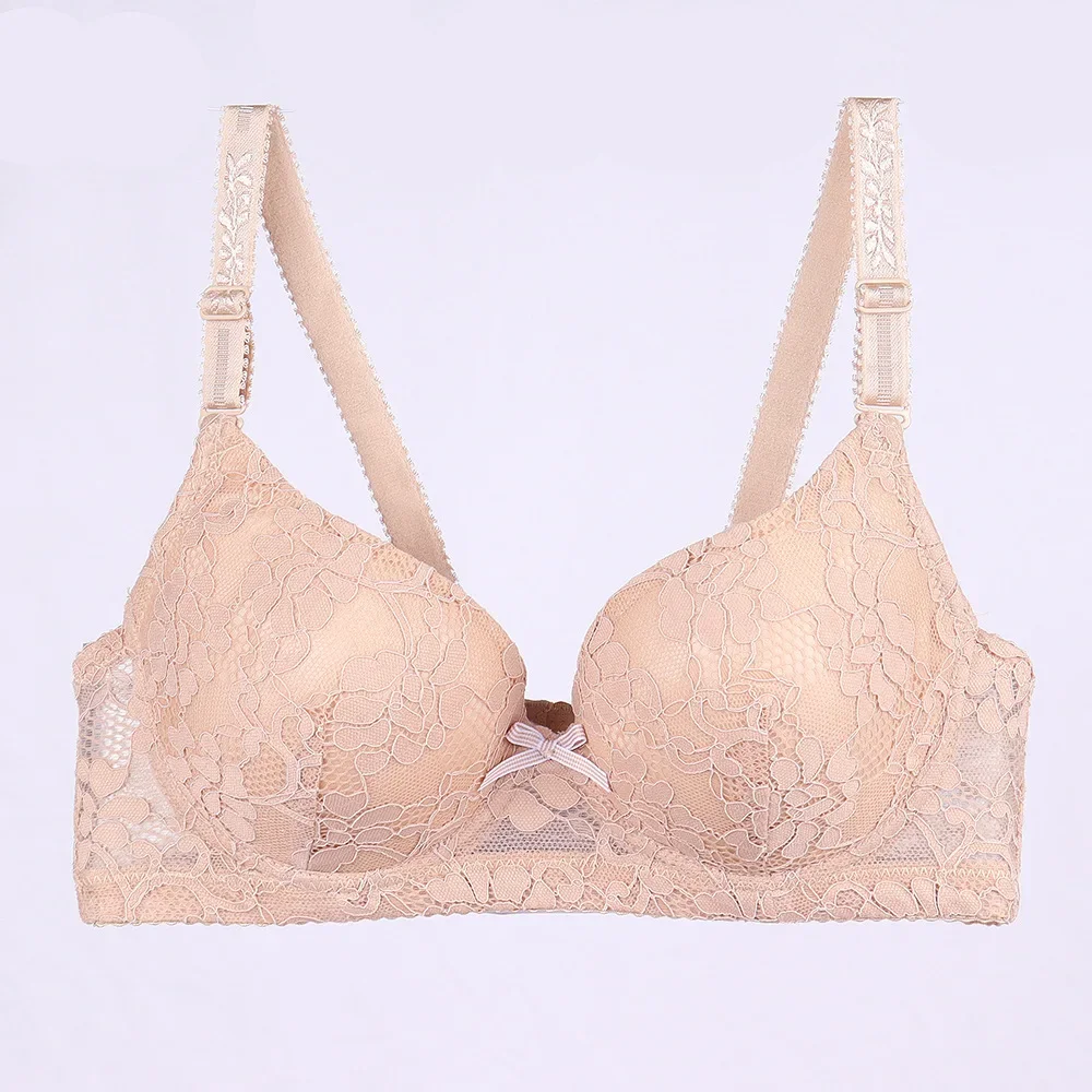 Sexy Lace 36-42 B C Bras for Women Push Up Bralette Underwear Wireless Solid Gather Female Sexy Large Size Lingerie Brassiere