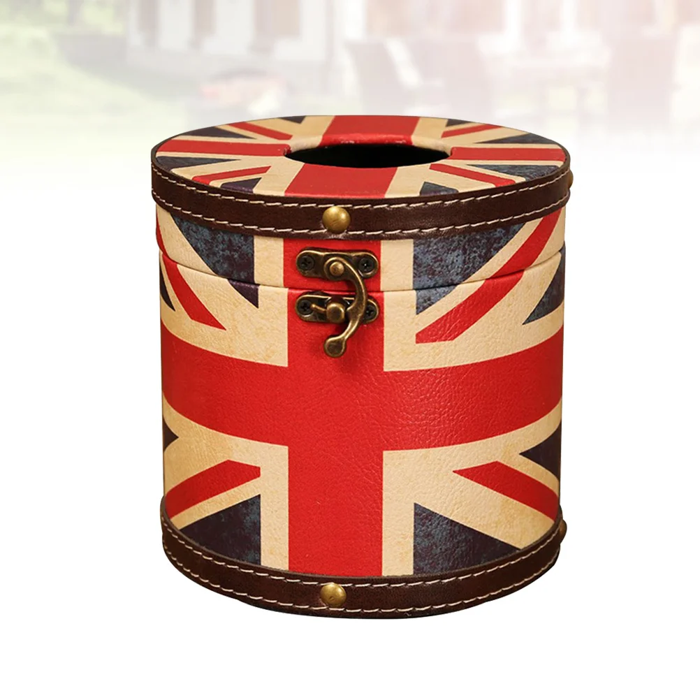

England Style Tissue Box Classic British Flag Design Elegant Facial Tissue Holder Modern Paper Case Dispenser