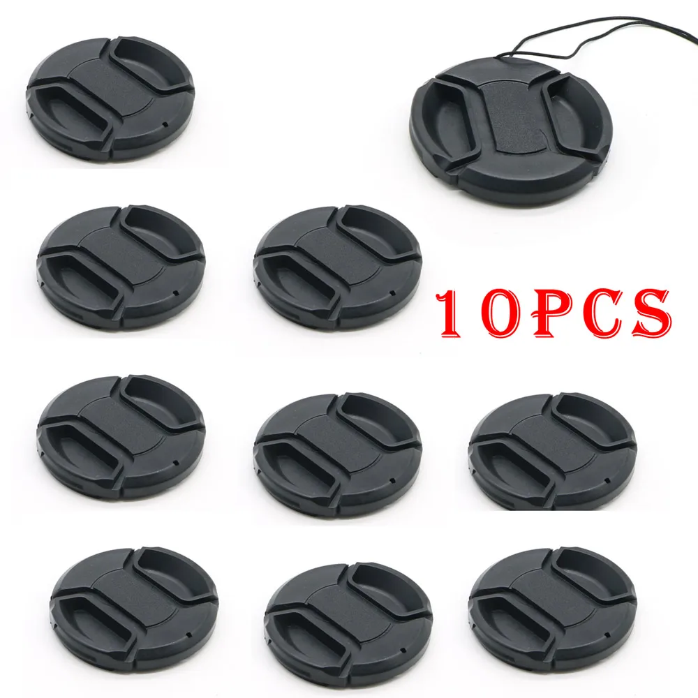 10PCS 37 40.5 43 46 49 52 55 58 62 67 72 77 82mm Camera Lens Cap Protection Cover Lens Front Cap for canon nikon Sony DSLR Lens