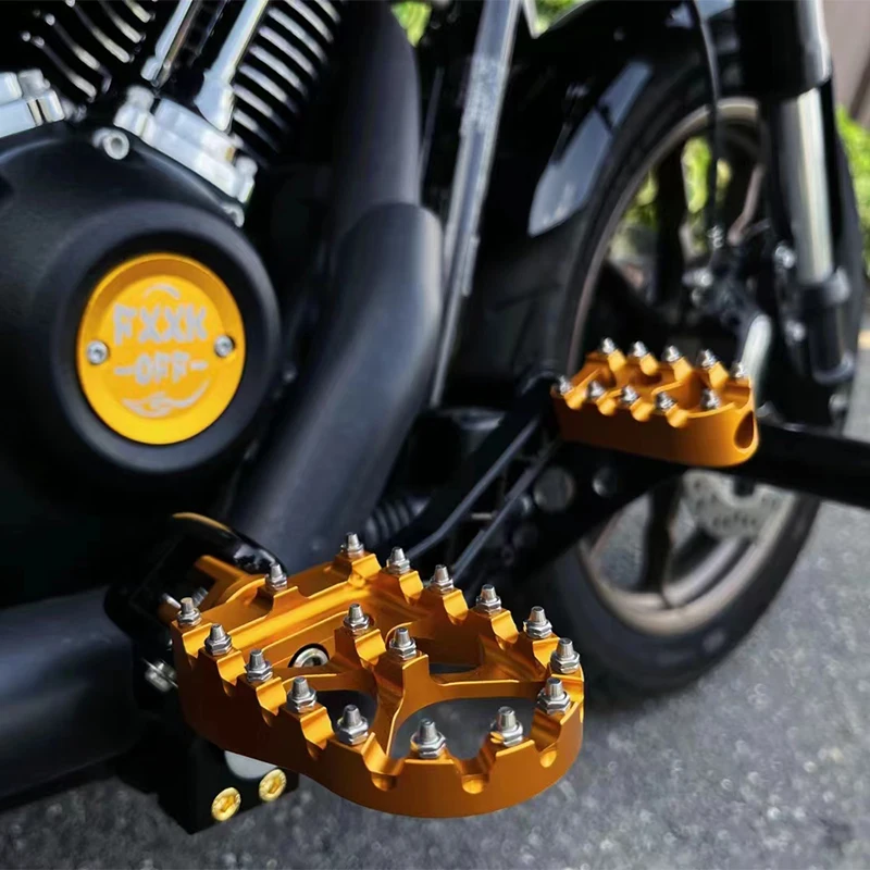 HD FL/FX Softail Motorcycle Front/Rear Foot Controls Shifter Peg CNC Machined Aluminum Alloy Motocross PC Steel Bag Foot Pegs