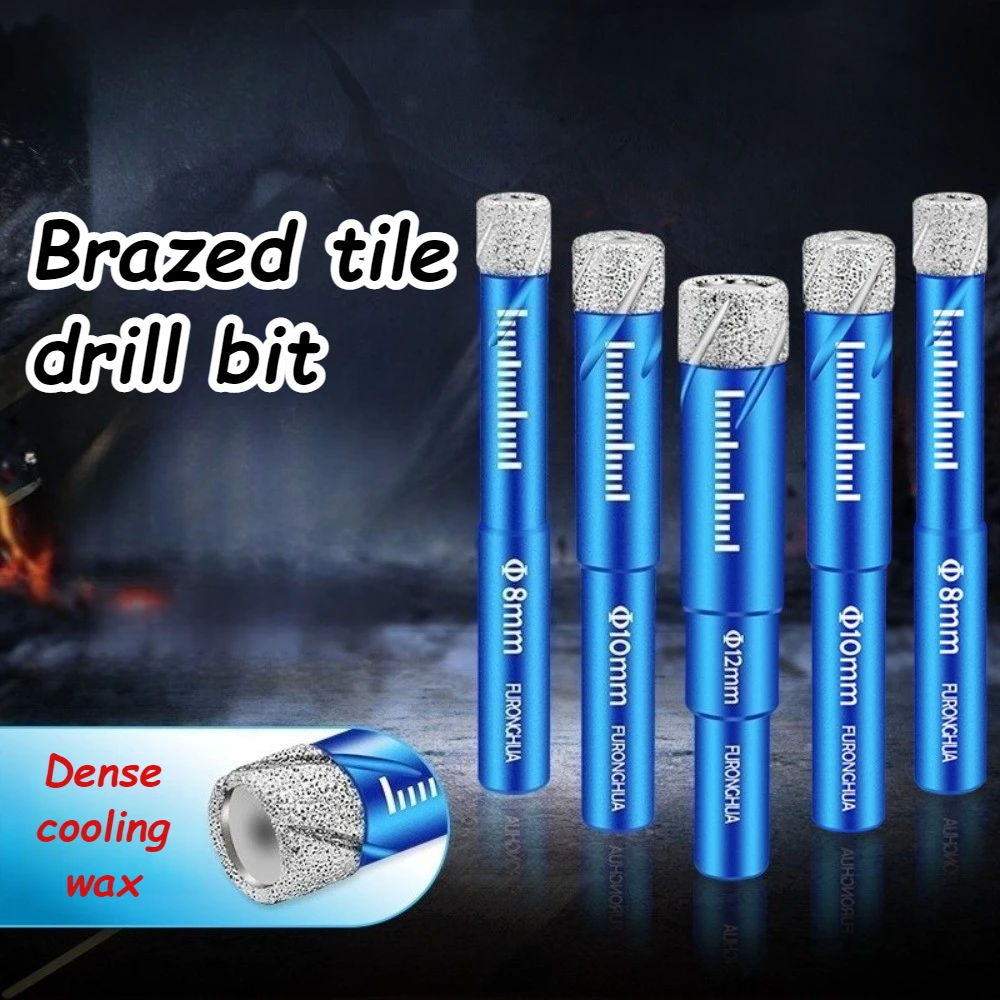 Brazing Dry-drilling Tile Drill Bit 5-16mm Marble Hole Opener Portable Glass Hole Drill Sharp Wear-resistant Woodworking Tools
