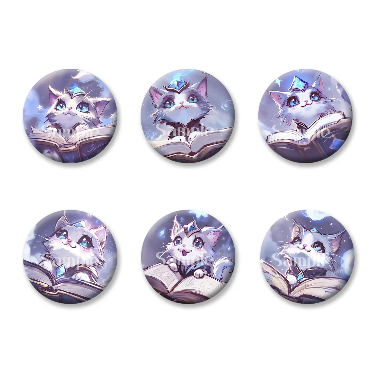 

LOL Kawaii Role Cute Yuumi Flash Badges Button PinsBrooch Keychains Makeup Mirror Fridge Magnet Birthday Gift for Kids Friends