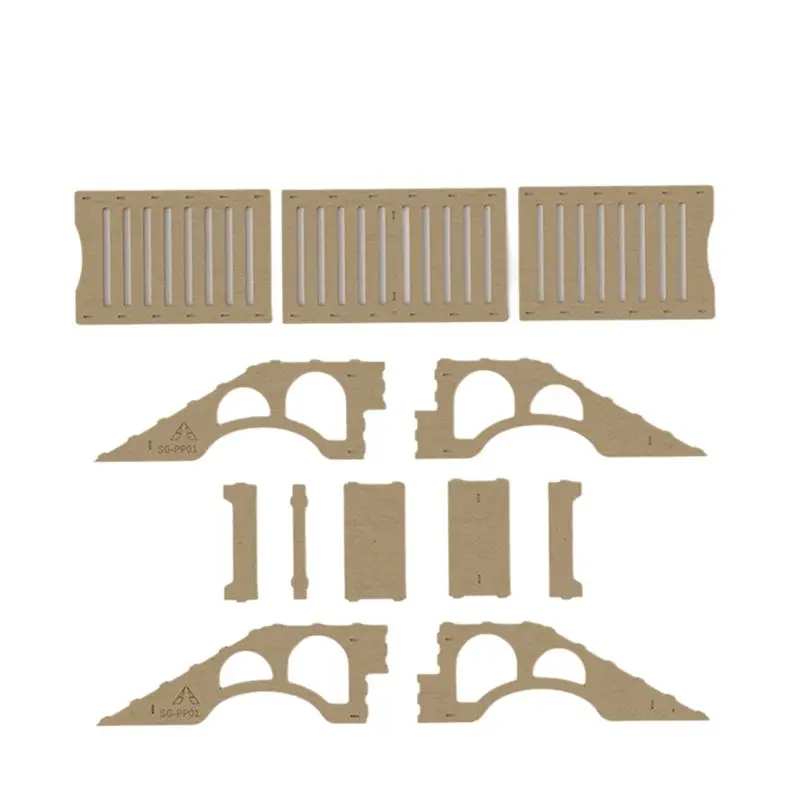 ABUM-Wooden Simulation Off-Road Obstacles For 1/16 1/18 1/24 RC Crawler Model Car Adult Children's Assembly Prop
