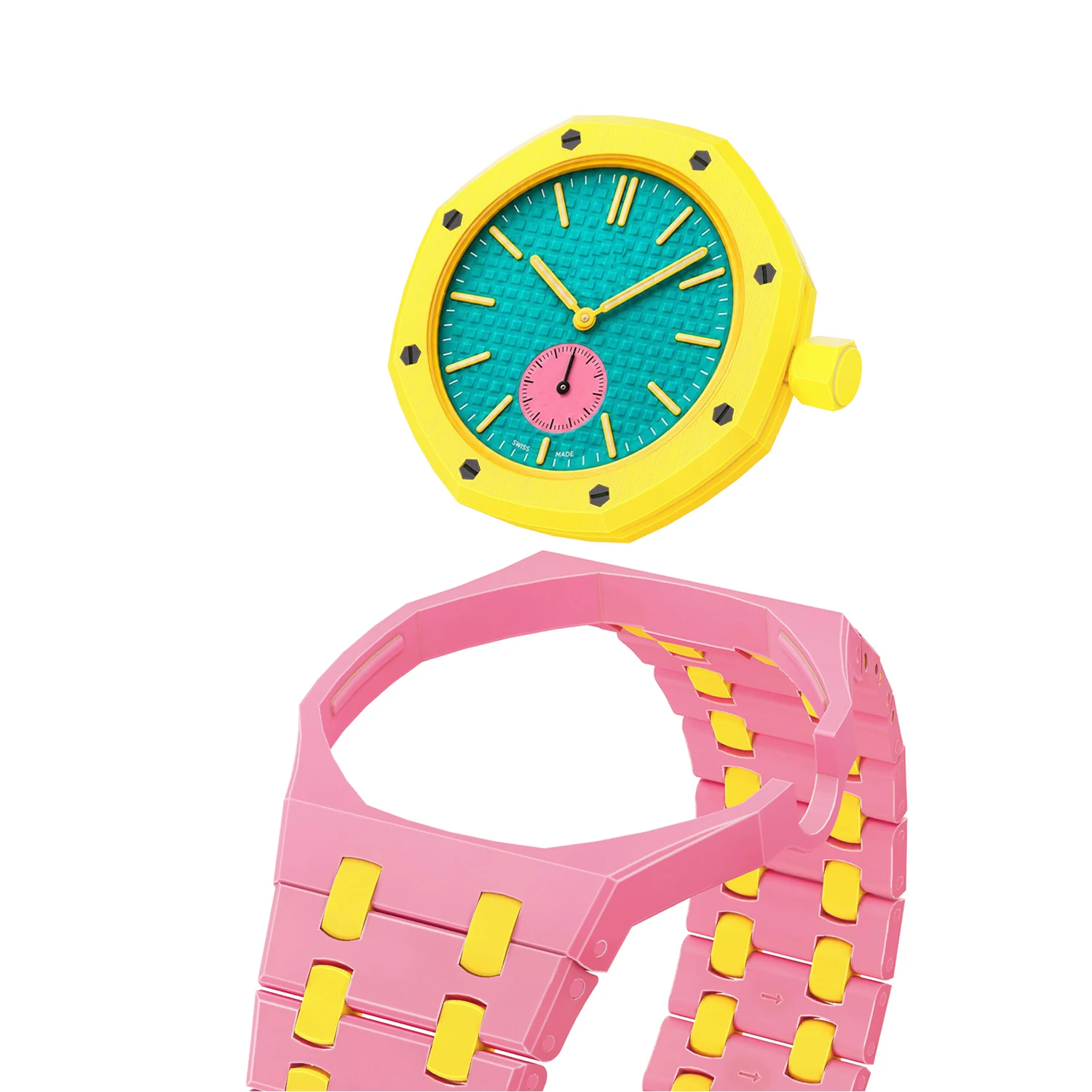 Ceramic Watch Band For Swatch X AP Royal POP Bioceramics Modification Kit Strap+Case Pocket Changer to Wristwatch Accessories