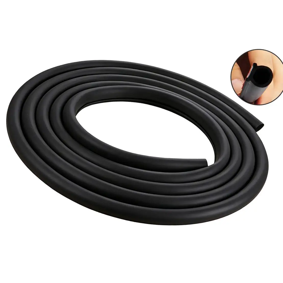 Car 1.2x1.4cm D-shaped Rubber Boot Tailgate Additional Filling Sealing Seal Strip Fit For Peugeot 107 Toyota Aygo Citroen C1