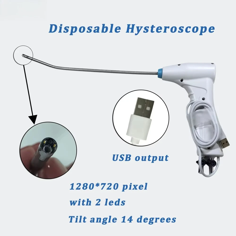 USB Semi-Rigid 5.0mm with 1280*720 Resolution Customized Length and Customizable Front-End Head Tilt Angle