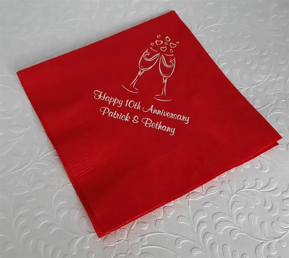 Personalized Wedding Napkins Personalized Heart Connected Monogram Wedding Napkins Custom Bar Napkins Reception LOTS of COLORS A