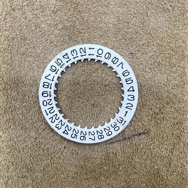 Accesorios de reloj con placa de calendario de movimiento NH34-NH35, nuevos 3 caracteres y 6 caracteres, blanco, negro