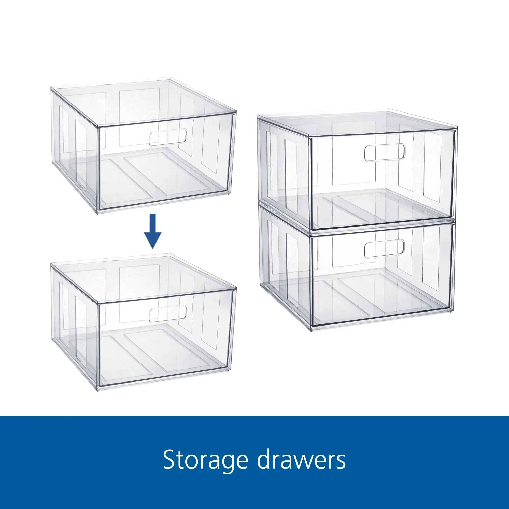 클리어 점보 풀아웃 서랍: 옷장 정리용 XL 수납공간. 성인용.