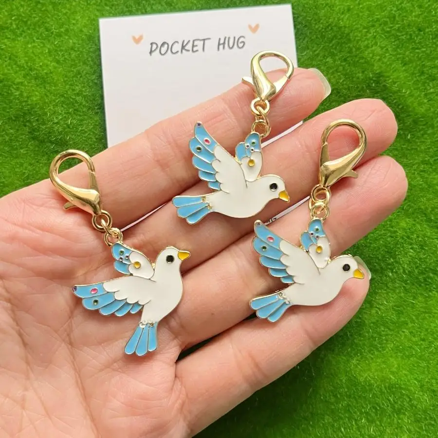 1/5/10/20/50/100pcs s, Romantic Free Little Pigeon Bird Set, Paired with Inspirational Hug Card, Motivational And Heartwarming.