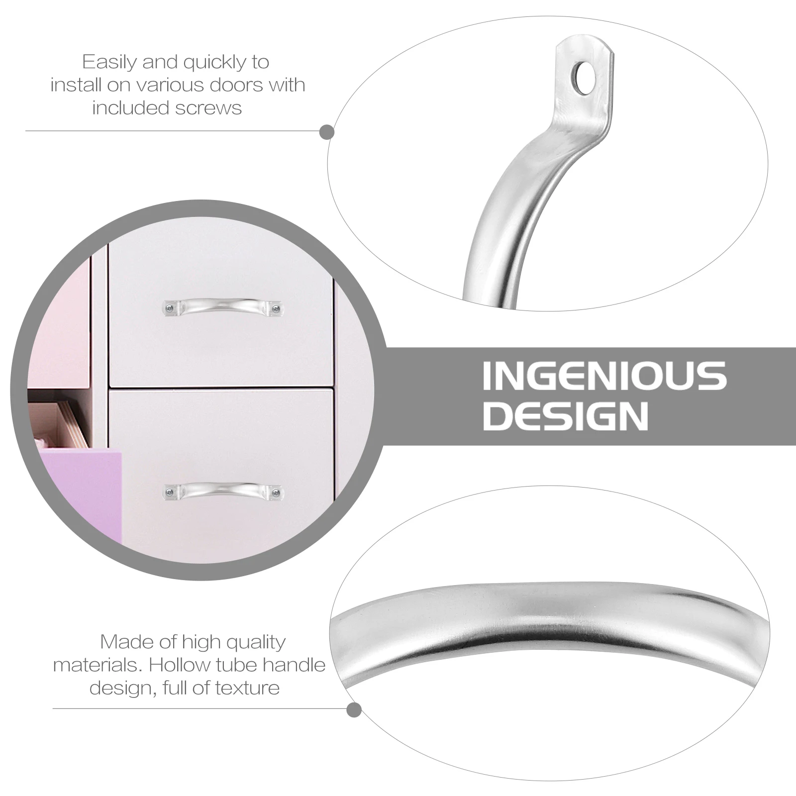 

24 шт., ручки из нержавеющей стали, съемные дверные ручки, модная кухонная ручка для детей