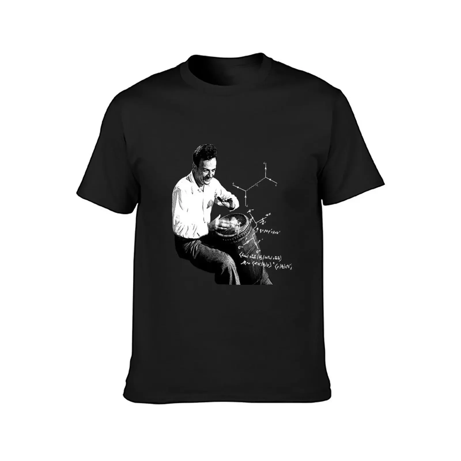 Richard Feynman Bongos T-Shirt custom t shirt clothes football t shirt designer shirts shirts graphic tee men