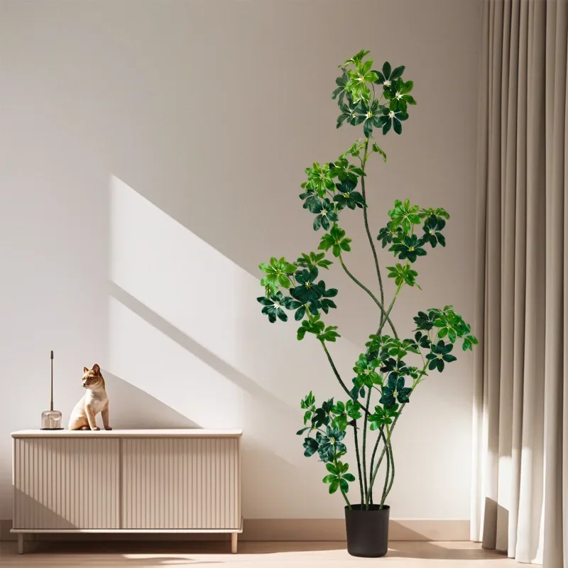 Simulation green duck foot wood high-end light luxury fake plant potted plant advanced sense simulation indoor