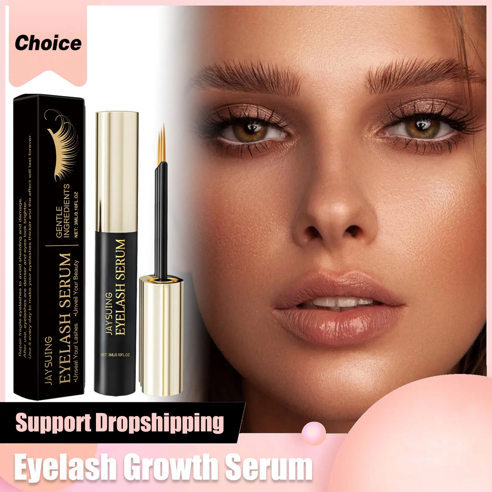 Fast Eyelash Growth Serum Thicker Lash Enhancing Serum Boost Longer Fuller Natural Volumizing Slender Curling Lashes Eye Care