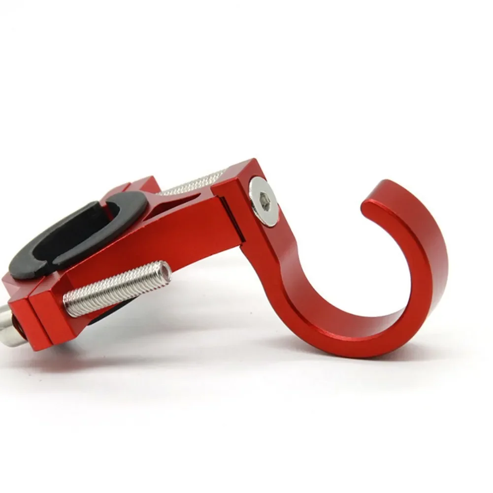 Universeller Haken-Aufhängerhalter aus Aluminiumlegierung für Roller, Fahrrad, Motorrad, Tasche – verstellbares 20–35 mm Rohrschellen-Halterungszubehör