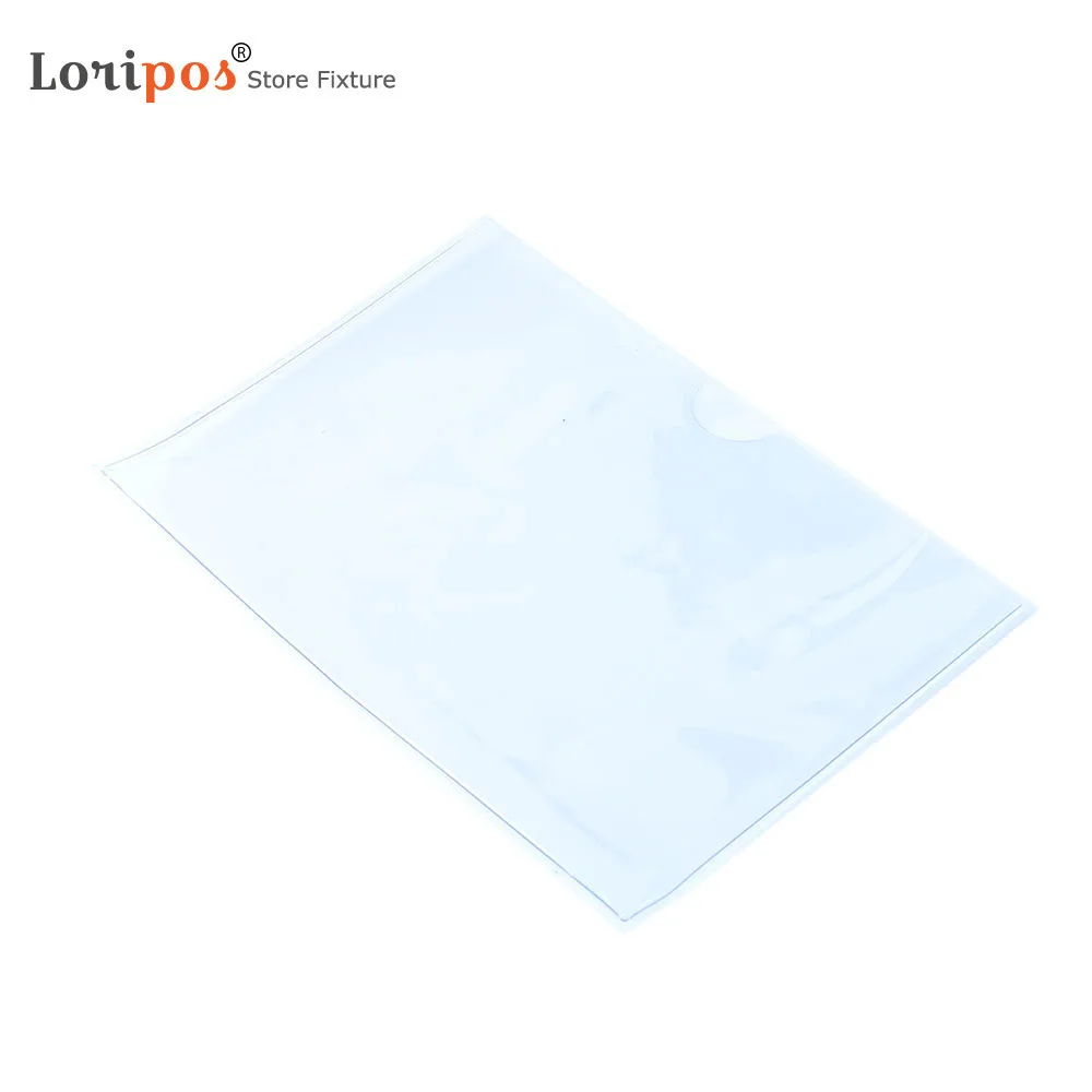 Horizontal Open Transparent Label Ferrule Material Protection Label Bag Nameplate Sign Plastic Box Self Adhesive Tag Sleeve