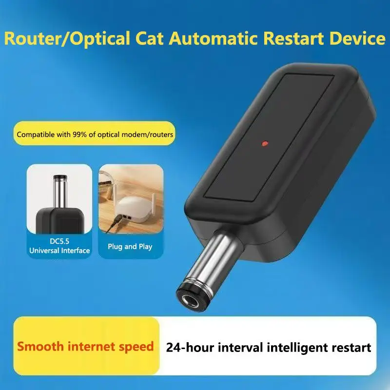 2026NEW 24H Automatic Router Reboot Reset Control Line DC 5V‑24V 5.5x2.1mm Power Cycle Tool For WiFi Router Modem Network Device