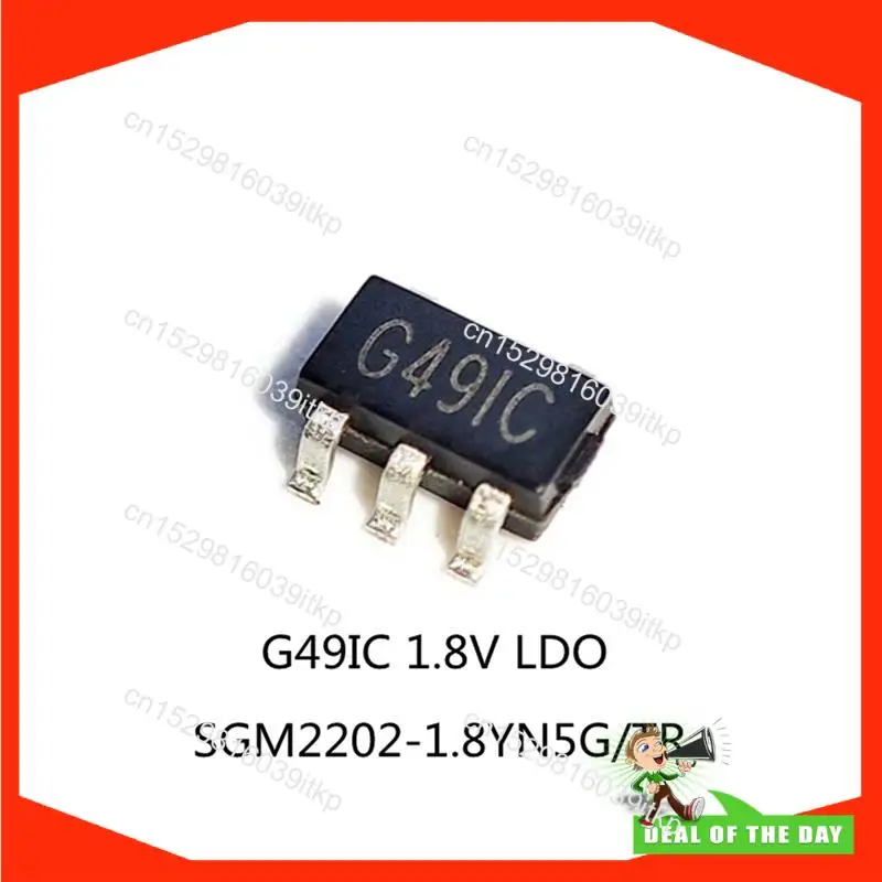 August 2X 1.8V Patch SOT23-5 Pin Tube G49 G49IC HJ Voltage Domain Chip For IC S9 L3+ Hashboard Voltage Regulator Chip