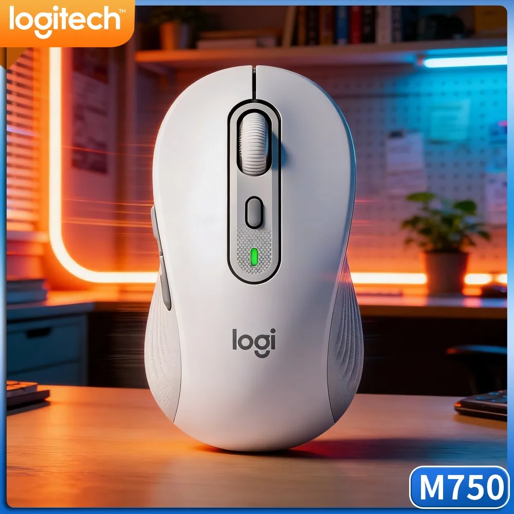 Logitech M750 Wireless Mouse 90 Percent Noise Reduction 4000 DPI Precision Three Device Quick Sync Work Desk Practical Pick