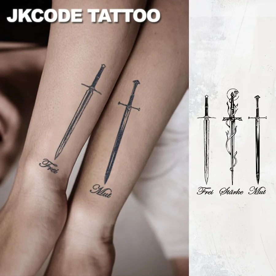 تصميم موقع قران مقاوم للماء، وشم شبه دائم، وشم مؤقت، وسيف الفارس، وشم سحري، يدوم 1-2 أسابيع