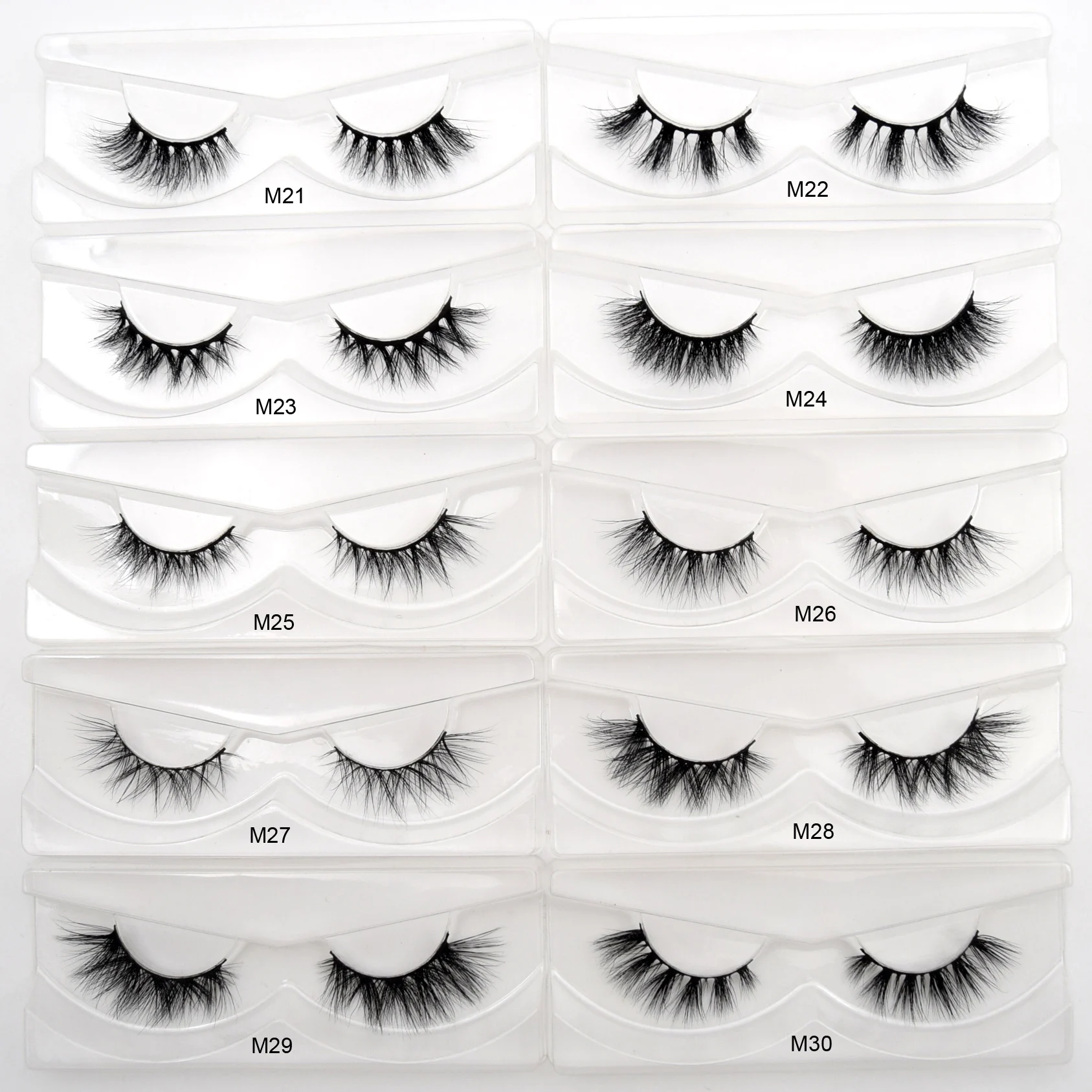 Demi-cils en vison 3D Visofree, 30/60/100 pièces, faux cils naturels en vrac, pour maquillage, vente en gros