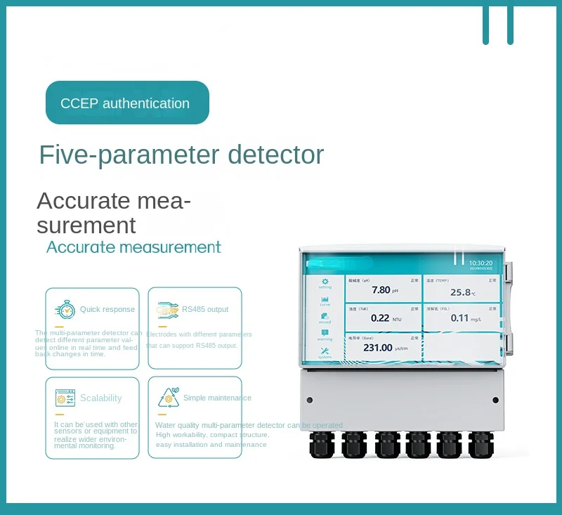 

Parameter analyzer: aquaculture dissolved oxygen, turbidity, conductivity, pH temperature detection