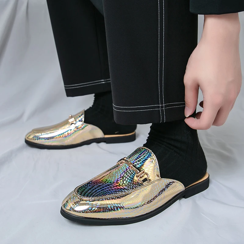 

Мужские черные получешки для мужчин, кожаные лоферы, мужские туфли-лодочки, повседневная обувь, мужская обувь, модные социальные мокасины, лето 2023.