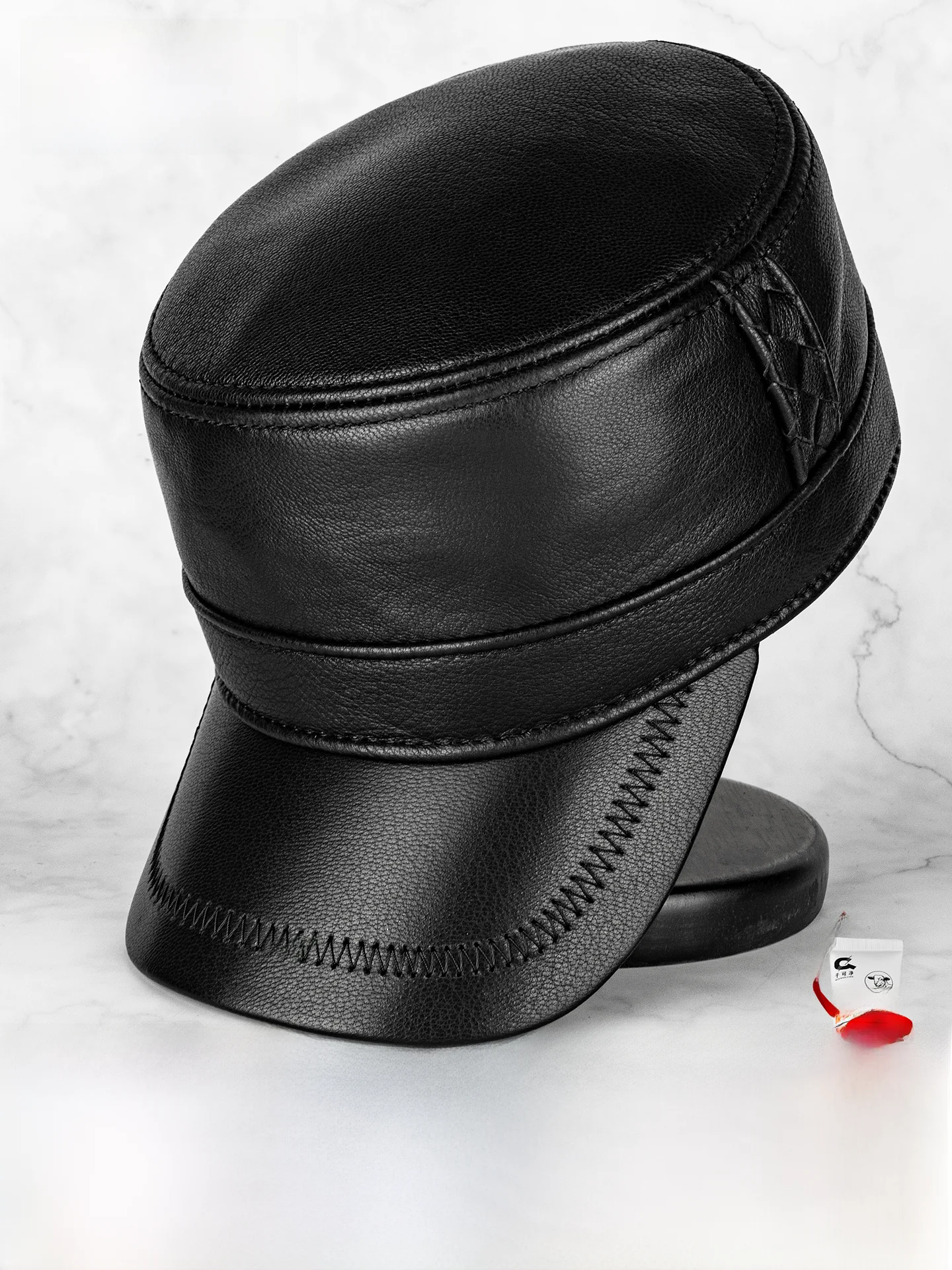 guangdi-gorro-de-cuero-genuino-para-primavera-otono-e-invierno-para-hombre-y-mujer-gorro-plano-y-ligero-gorro-de-pico-de-pato-calido-transpirable-hecho-a-mano-plegable-y-ajustable
