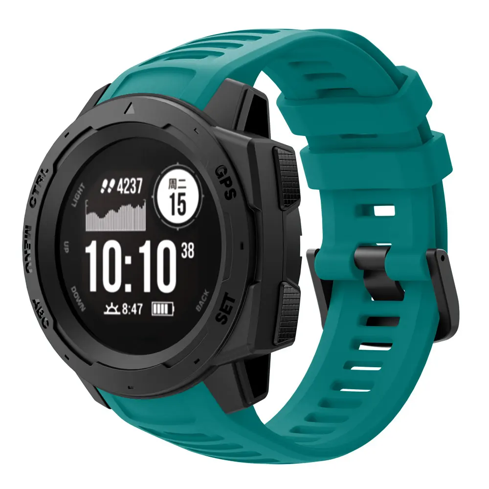 حزام سيليكون لساعة Garmin Instinct/Instinct 2 البديلة لساعة Garmin Instinct Tide/التكتيكية/الطاقة المزدوجة